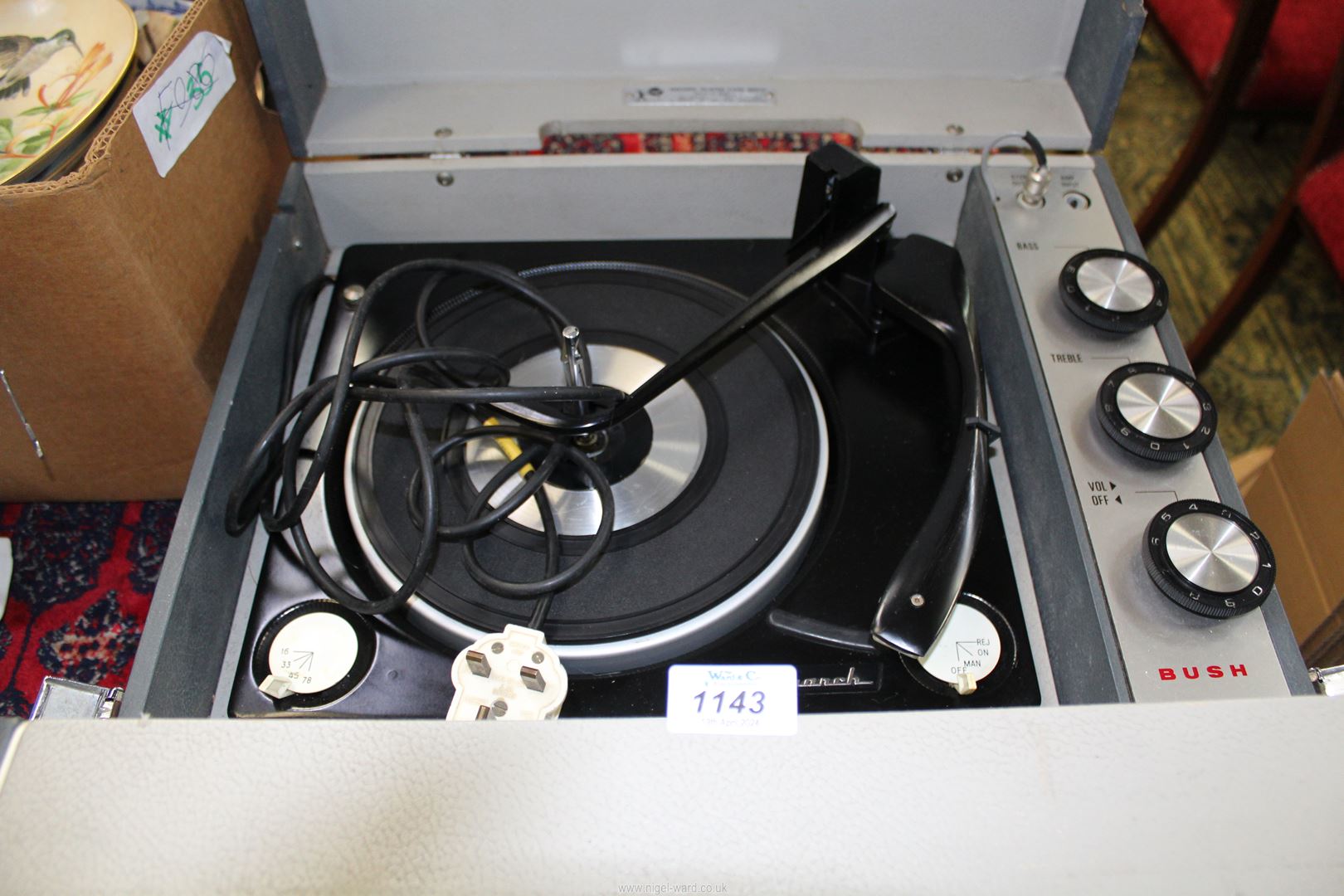 A vintage Bush record player 'Monarch' with tape recording facility. - Image 2 of 3