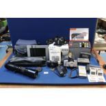 A Nikon Coolpix 5400 camera with original box and in soft case, a Kalimar 1:8 f 500 mm no.