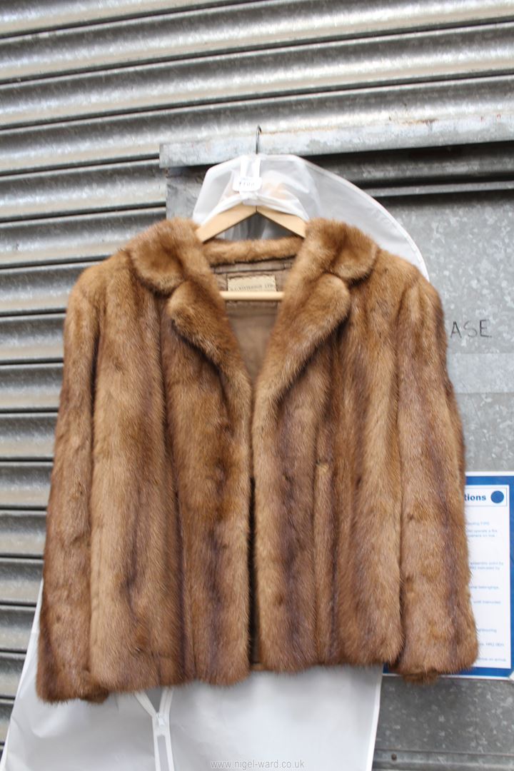 A vintage fur Jacket, possibly mink by R.C. Winterson Ltd.