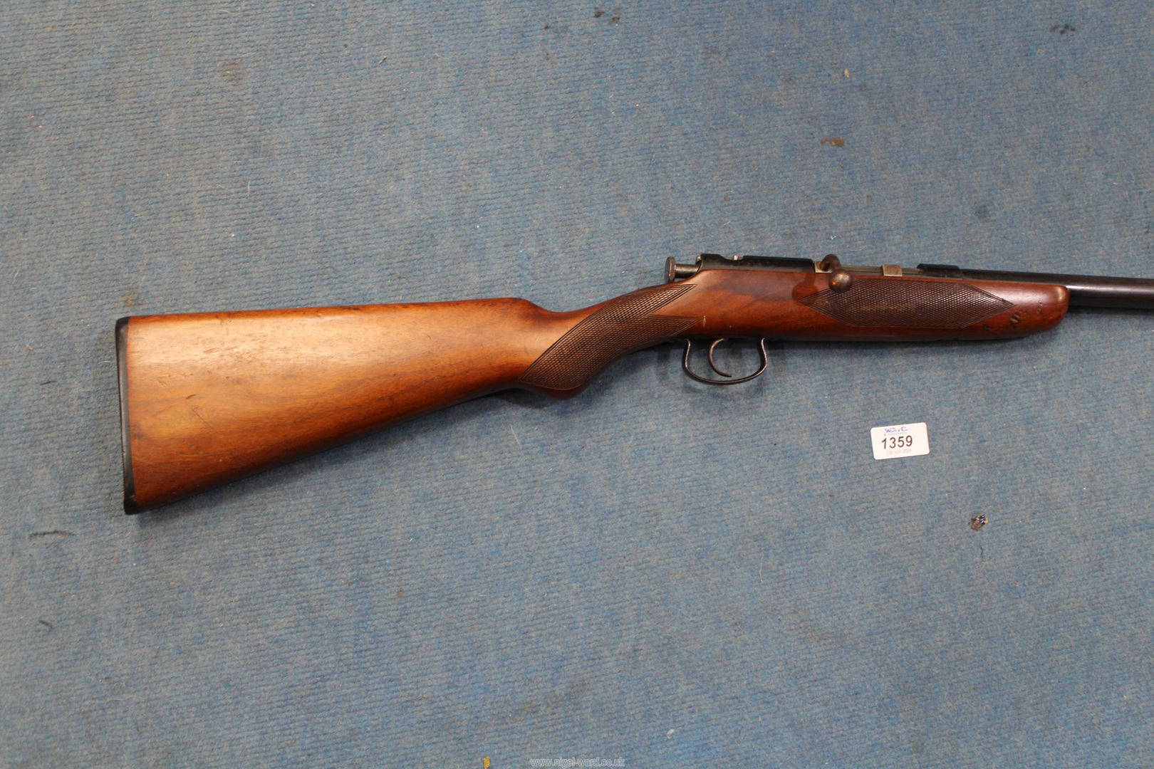 A Webley & Scott, Birmingham 25 1/2" single barrel, bolt action . - Image 2 of 7