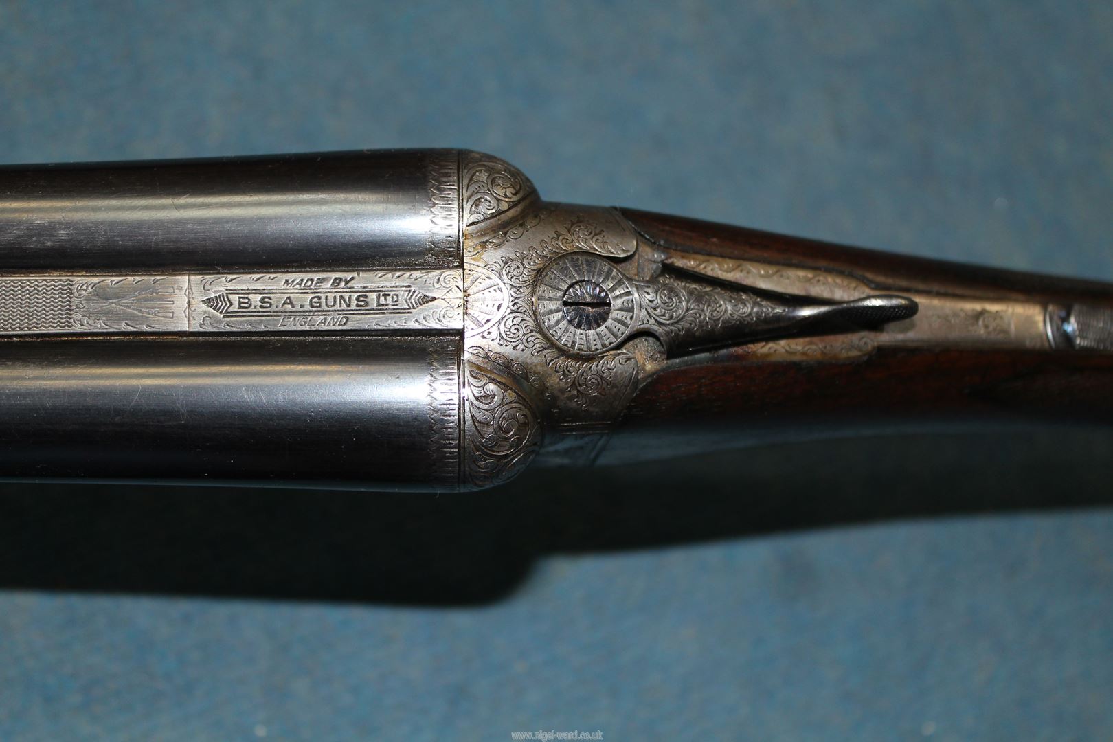 An Edgar Perks, Birmingham 12 bore double barrel Box-lock ejector, double trigger, - Image 6 of 13