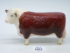 A Beswick "CM of Champions" Hereford Bull [chip to one ear].
