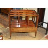 An early 19th century Mahogany three section Canterbury, 21" x 15".