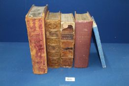 A small quantity of books including; leather bound Paterson's Roads 18th Edition,