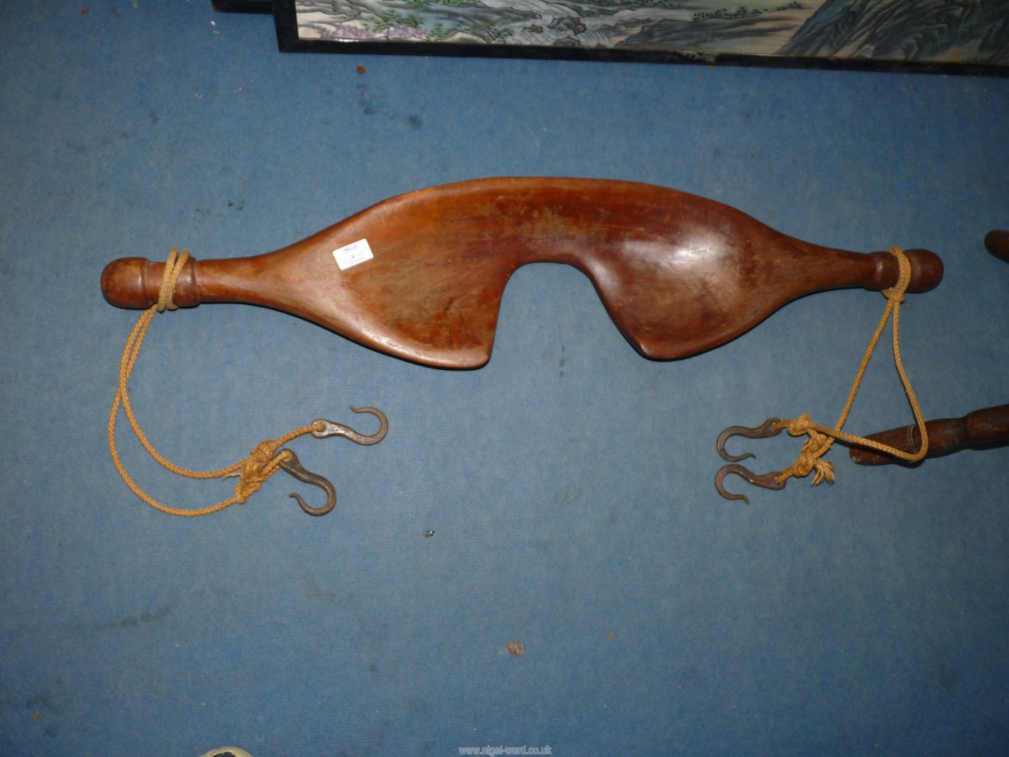 A milking stool and a wooden Yoke, 37 1/2" long. - Image 3 of 3