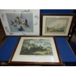 Three framed Hunting Prints to include Grouse shooting,