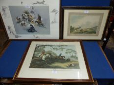 Three framed Hunting Prints to include Grouse shooting,