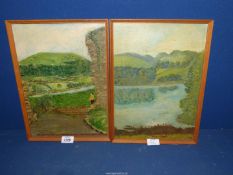 Two framed Oils on boards one titled "Ambleside",