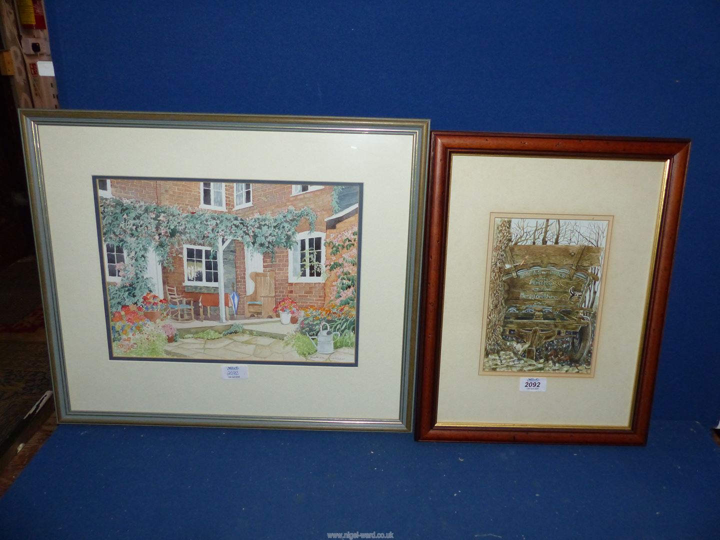 A framed and mounted Watercolour titled 'Back Door' signed lower right Barbara Graham,