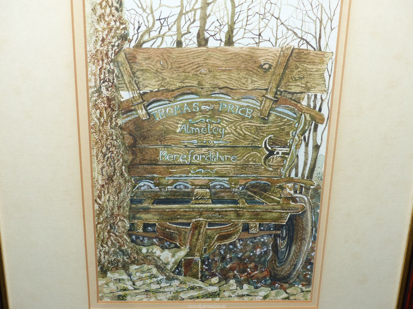 A framed and mounted Watercolour titled 'Back Door' signed lower right Barbara Graham, - Image 3 of 3
