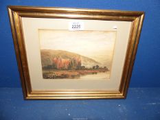 A small framed and mounted Watercolour of Tintern Abbey, by W.M. Hubbard, signed lower right.