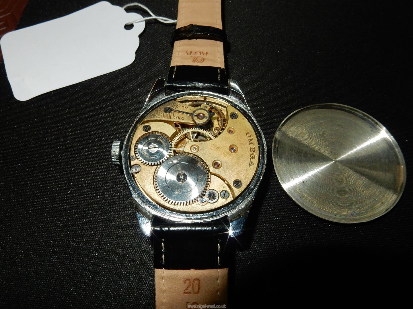 A wristwatch with converted Omega Pocket Watch movement. - Image 7 of 8