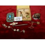 A small quantity of jewellery including a Silver Rattle a/f 925 Silver Chain and a 925 pendant,