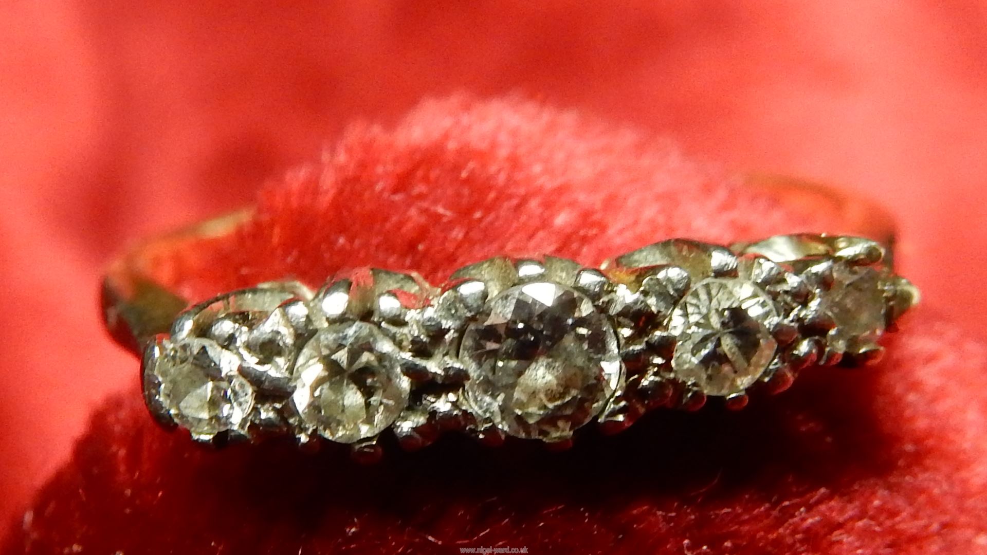 A 18ct Diamond ring having five graduated diamonds. - Image 9 of 10