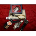 A quantity of gents watches including; Sekonda, Kimsdun, etc.