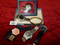 A quantity of gents watches including; Sekonda, Kimsdun, etc.