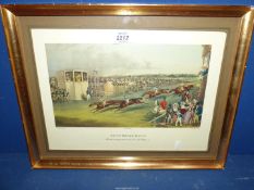 A framed and mounted Print of Ascot Heath Races titled 'The Last Meeting Attended' by H.M.