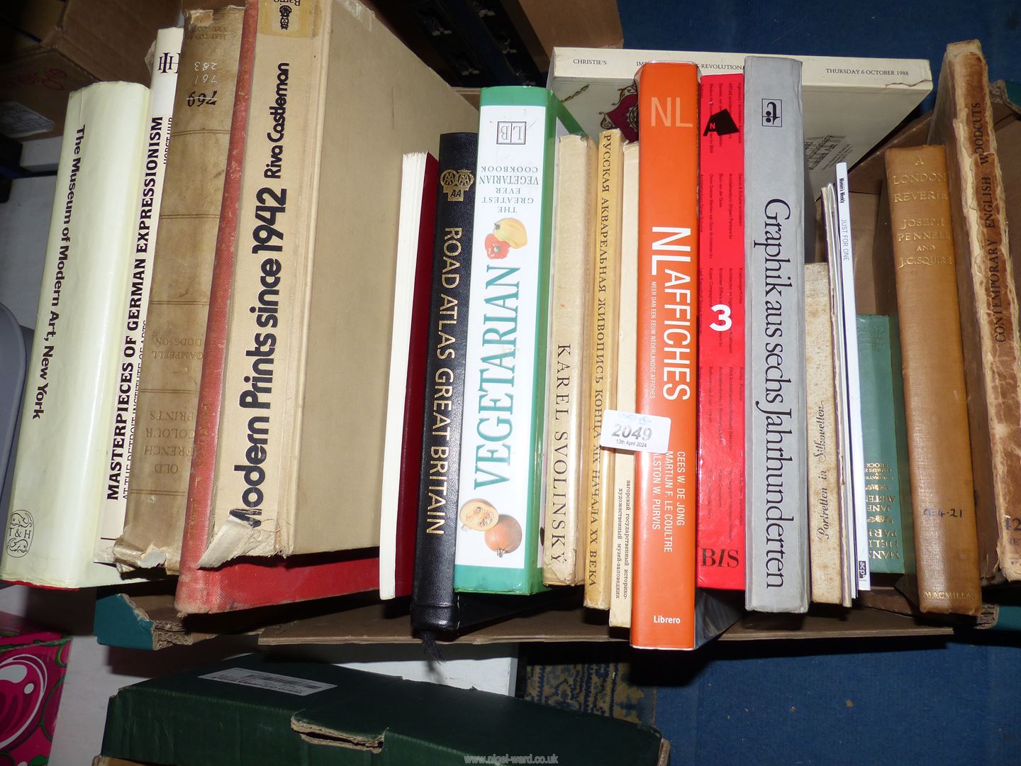 A quantity of books to include cookbooks, A London Reverie, Contemporary English woodcuts etc.