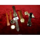 A quantity of watches and parts including Seiko, Excalibur etc.