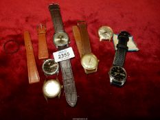 A quantity of watches and parts including Seiko, Excalibur etc.