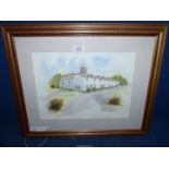 A framed and mounted Watercolour depicting Buntingford Hertfordshire,