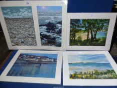 Two mounted Acrylics including "Whitesands Bay, nr. St. Davids, Pembrokshire" by G.