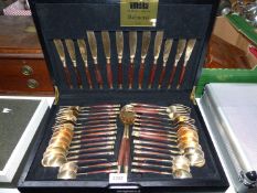 A canteen of Viners 'Balmoral' Bronze Collection cutlery.