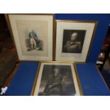 Three framed and mounted Prints to include The Right Honorable The Earl of St.
