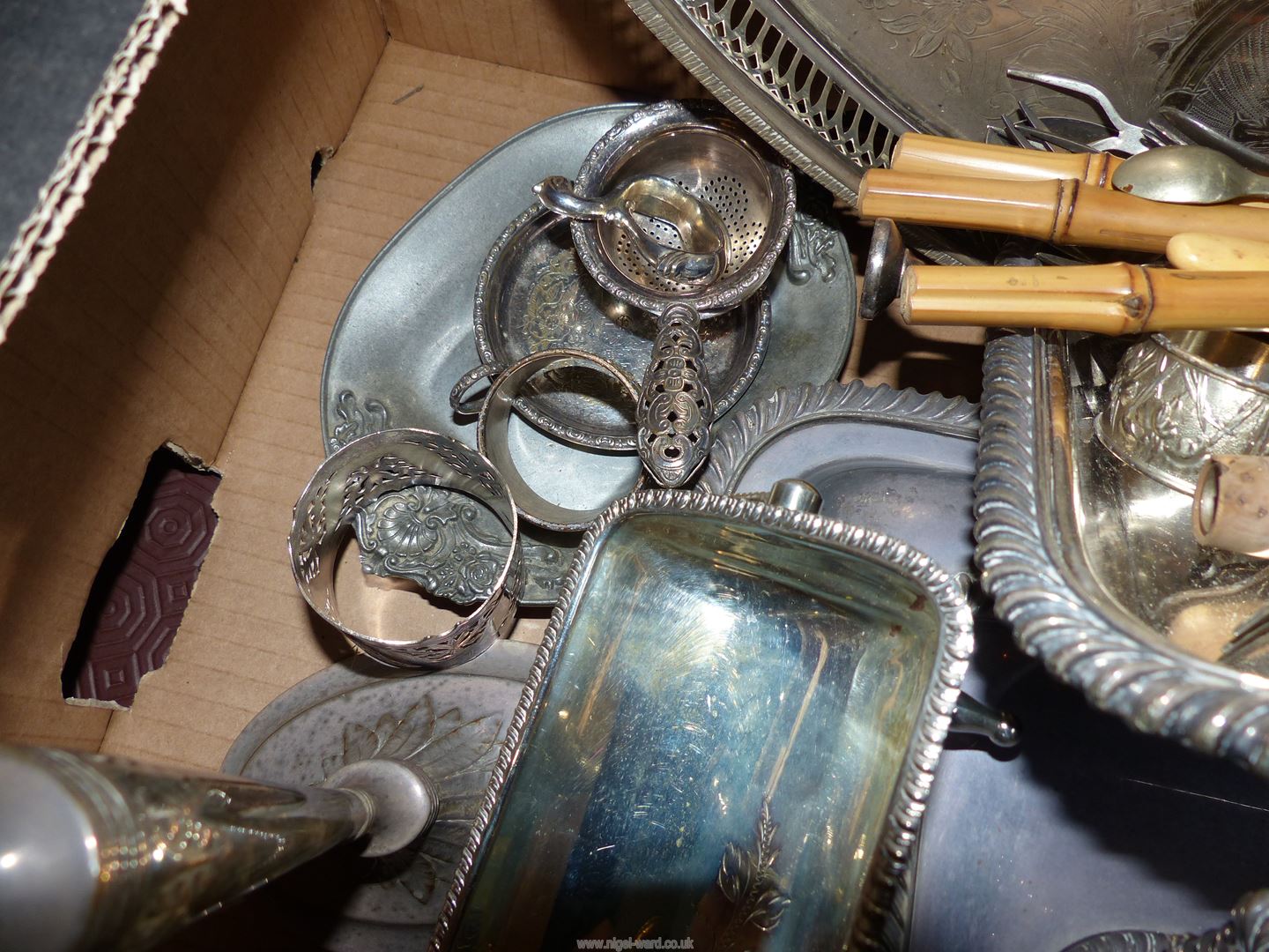 A quantity of Silver plate including serving dishes, galleried tray, - Image 3 of 3