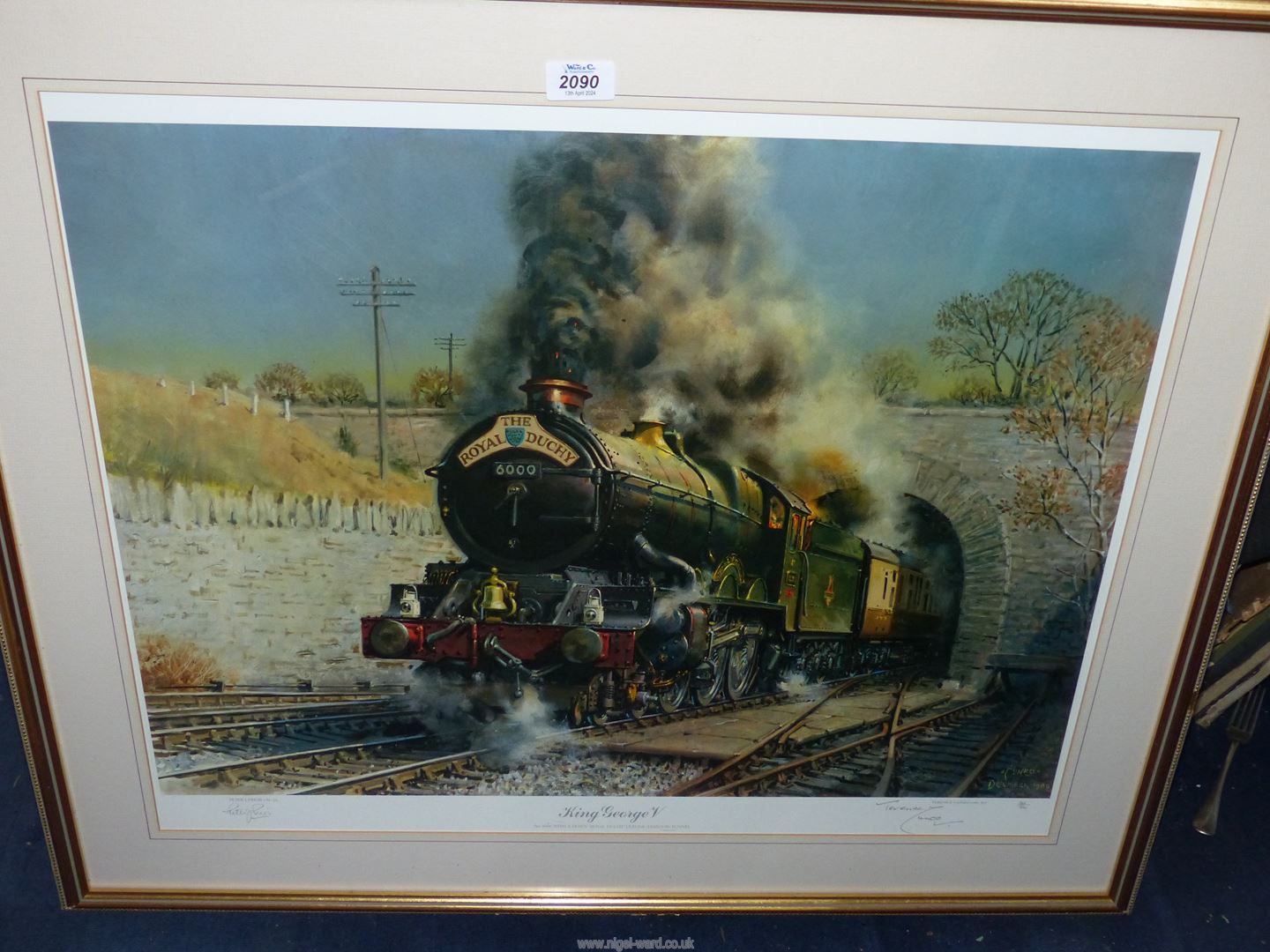 A large framed and mounted limited edition Print, no. 365/850 'King George V no. - Image 2 of 2