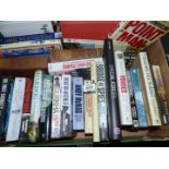 A box of War books including Memoirs of Barren De Marbot, The Eagles Prophecy, Blood River etc.