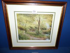 A framed and mounted Limited Edition Print (no. 210/250) of Berisford Dale Peak District by W.R.