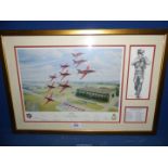 A framed Print to commemorate the Red Arrows 40th Anniversary in 2004 (no: 45/100) titled 'Ruby