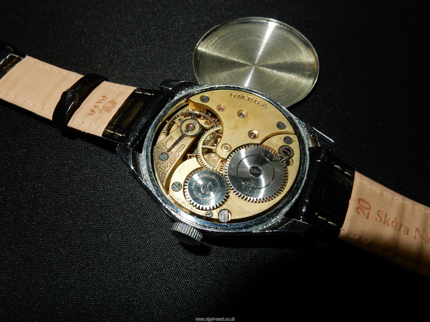 A wristwatch with converted Omega Pocket Watch movement. - Image 5 of 8