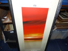An original Acrylic sunset, signed lower right 'Jonathan Shaw'.