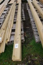 Ten lengths of 6" tanalised ship lap timber 142" long.