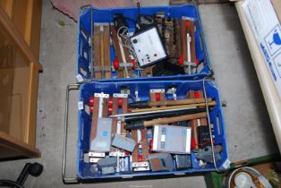 A quantity of laboratory equipment.