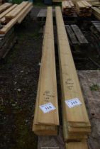 Ten lengths of 6" tanalised ship lap timber 189" long.