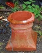 A Terracotta Chimney, 15" high.