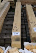 Three lengths of Oak timber 5" x 3" ,1 @ 60" long and 2 @ 70" long.