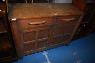 An Oak sideboard, 4' wide x 19 1/2" deep x 3' high.