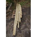 A quantity of tanalised capping timber in assorted lengths.