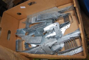 Galvanized timber joists brackets.