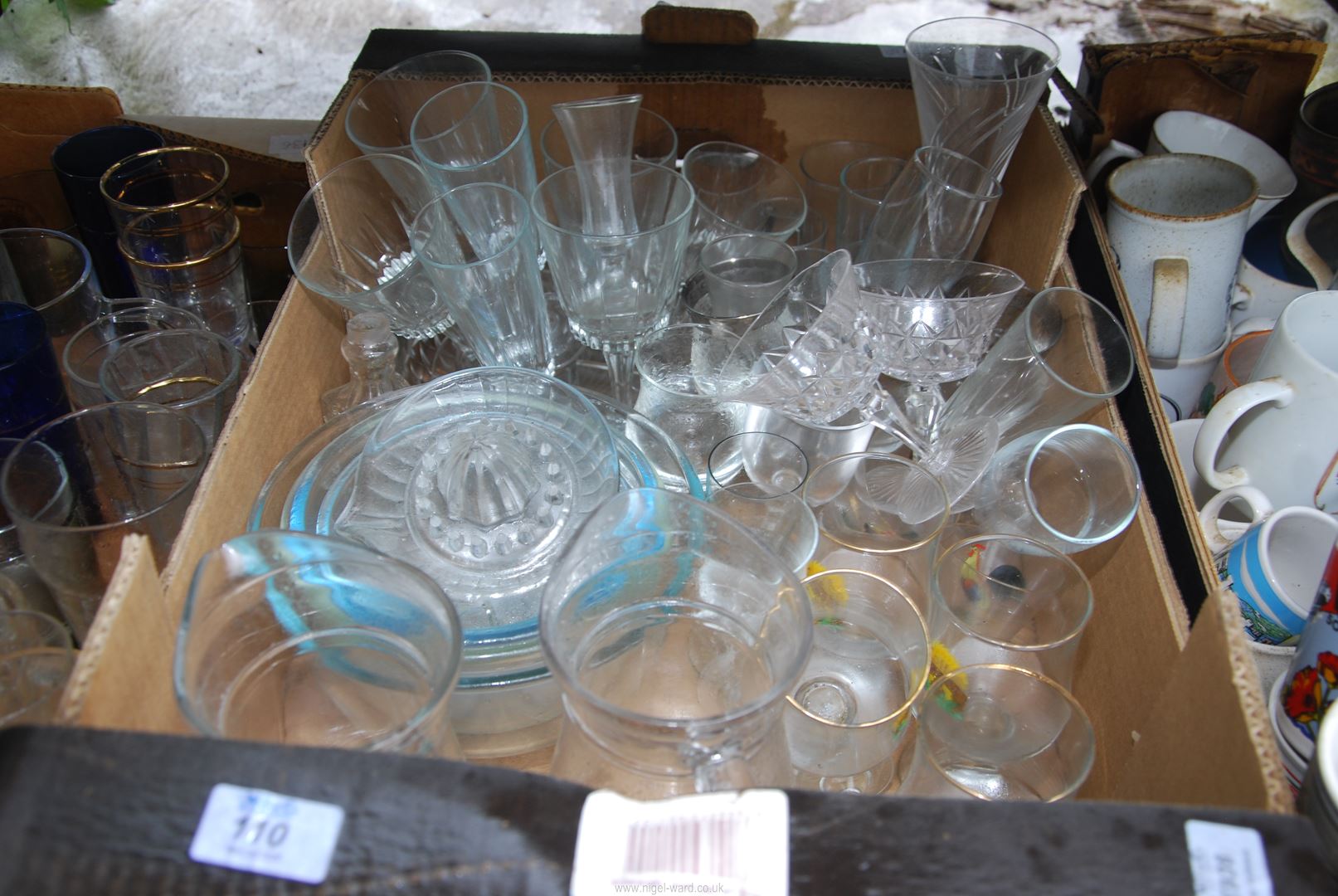 Three boxes of china, glass and mugs. - Image 2 of 4