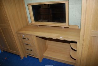 A light Oak finished matching Dressing table, to previous lot.