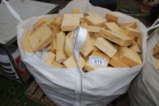 A large bag of softwood blocks.