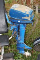 A Suzuki DT 16 hp outboard Motor twin cylinder, two stroke petrol and transom bracket,