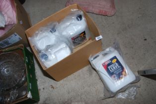 Four 5 litre containers of Spear & Jackson spray & leave liquid (as new)
