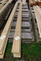 Ten lengths of 6" tanalised ship lap timber 142" long.