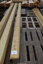 Ten lengths of tanalised ship lap timber 189" long.